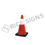 18" Orange Traffic Cone with 6" Reflective Collar