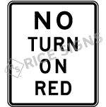 No Turn On Red Signs