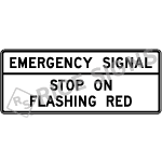 Emergency Signal Stop On Flashing Red Sign