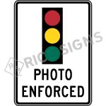 Traffic Signals Photo Enforced Signs
