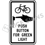 Crosswalk Push Button Style 4 Signs