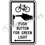 Crosswalk Push Button Style 6 Sign