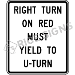 Right Turn On Red Must Yield To U-turn