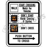 Crosswalk Style 5 Signs