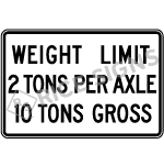 Weight Limit Tons Per Axle Gross