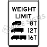Weight Limit Tons Symbol Sign