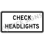 Check Headlights Signs