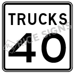 Truck Speed Limit Sign