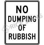 No Dumping Of Rubbish