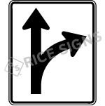 Optional Movement Right Or Straight Signs