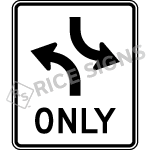 Two-way Left Turn Only (overhead) Signs