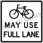 Bicycles May Use Full Lane Sign