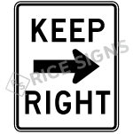 Keep Right Horizontal Arrow