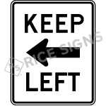 Keep Left Horizontal Arrow