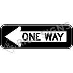 One Way (enclosed In Left Arrow) Sign