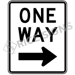 One Way Right Sign