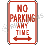 A picture and link to No Parking Any Time Signs