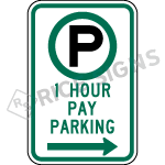 Hour Pay Parking Signs