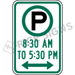 Pay Parking With Time Range Sign
