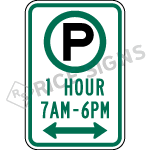 1 Hour Pay Parking with Time Range