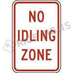 No Idling Zone