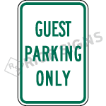 Guest Parking Only Signs