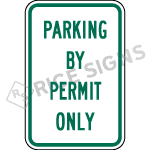 Parking By Permit Only Signs