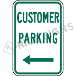 Customer Parking With Arrow