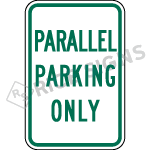 Parallel Parking Only Sign