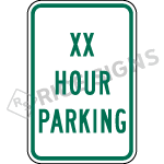 Hour Parking Sign