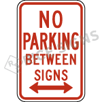 No Parking Between Signs