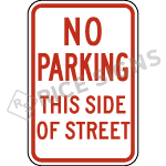No Parking This Side Of Street
