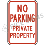 No Parking Private Property Sign