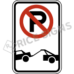 No Parking Symbol Tow-away Zone