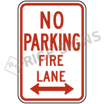 A picture and link to No Parking Fire Lane Signs