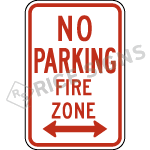 No Parking Fire Zone