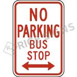 No Parking Bus Stop Sign