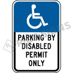 A picture and link to Florida Parking By Disabled Permit Only Signs