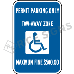 A picture and link to Georgia Permit Parking Only Tow Away Zone Signs