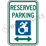 Reserved Parking Accessible Symbol Signs