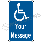 Handicap Symbol With Custom Wording