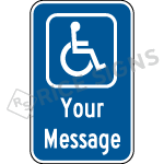 Handicap Symbol With Custom Wording