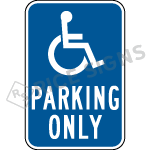 Handicap Parking Only Signs