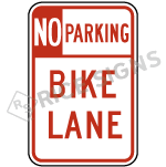 No Parking Bike Lane