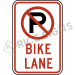 No Parking Bike Lane Symbol