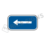 Single Arrow Blue Sign