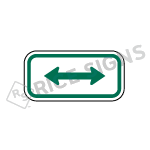 Double Arrow Green Signs