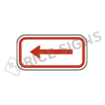 Single Arrow Red Sign