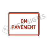 On Pavement Signs