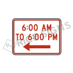 Time Restriction Sign